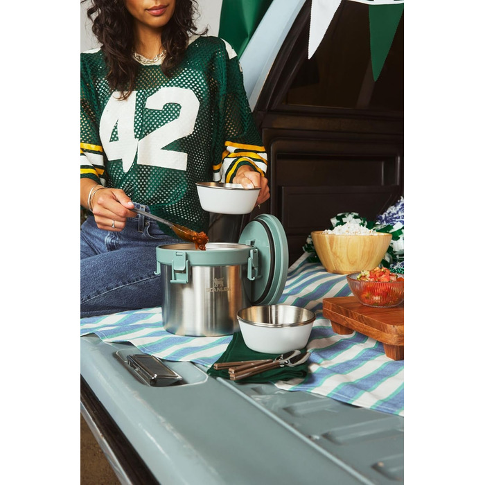 Миска Stanley Wildfare Pro з нержавіючої сталі, штабелюється, 473 мл, складаний посуд для кемпінгу, необхідне для вашої кухні, без BPA, бліда галька та камінь