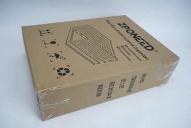 Абелювані коробки для зберігання речей у шафі, складні ящики для зберігання з висувними ящиками, пластикові коробки для зберігання, для спальні, кухні, ванної кімнати, 3 шт. и, розмір L, 3 шт.