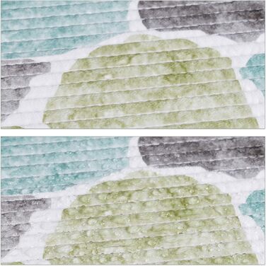 Килимок Relaxdays Soft з пінопласту, ріжучий, для ванної кімнати, сауни, басейну, протиковзкий килимок, абстрактний дизайн, ШxД 65 x 300 см, синій/білий, 300 см 65 x 300 см (доріжка) абстрактний