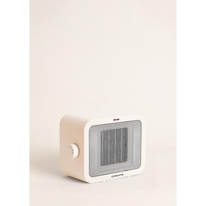 Керамічний радіатор білий/Портативний, термостат, 2 рівні потужності, PTC-обігрів, захист від перегріву, WARM BOX 1500 Вт кремово-білий