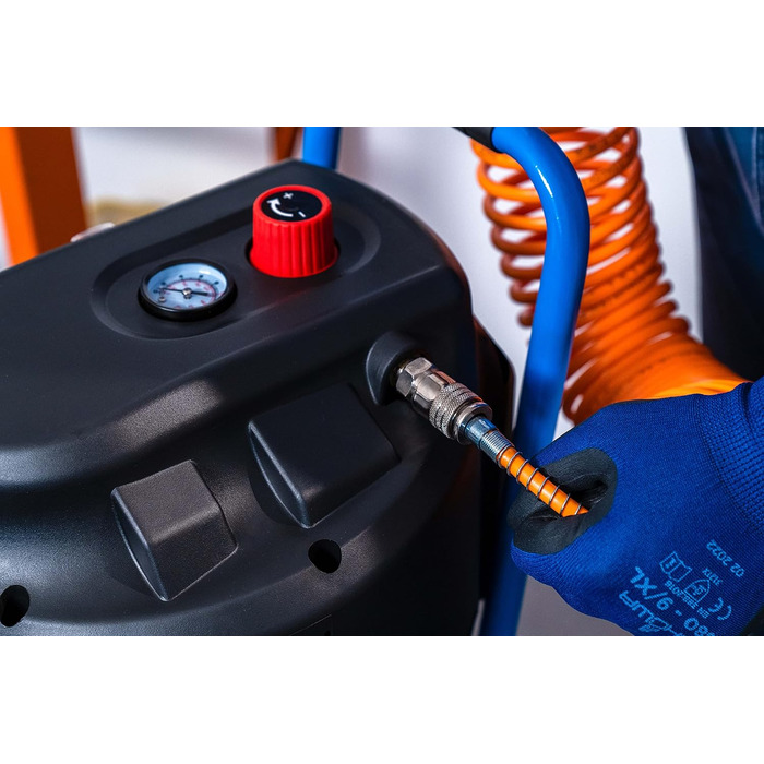 Вертикальний повітряний компресор EASE-AIR 50V, безмасляний повітряний компресор, максимальний тиск 10 бар, потужність 2 к.с., бак