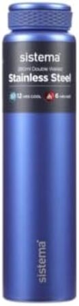 Пляшка для води Sistema Hydrate з нержавіючої сталі 280 мл Без BPA Пляшка для води з подвійними стінками та вакуумною ізоляцією Зберігає рідини гарячими та холодними Різні кольори