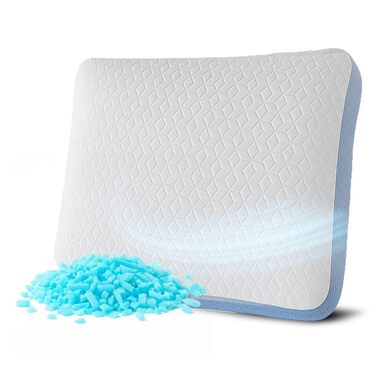 Повітряна подушка MKS Cloud 80x80 Регульована по висоті подушка для шиї з піни з ефектом пам&39яті з охолоджувальним гелем Ергономічна подушка для сну на боці, спині та животі Гігієнічна, дихаюча подушка