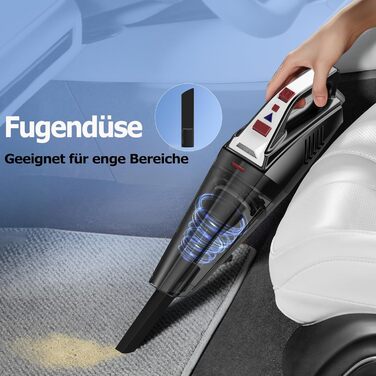 Акумулятор для ручного пилососа Hihhy, акумуляторний ручний пилосос 12000Pa зі світлодіодним світлом, портативний міні-пилосос з ш