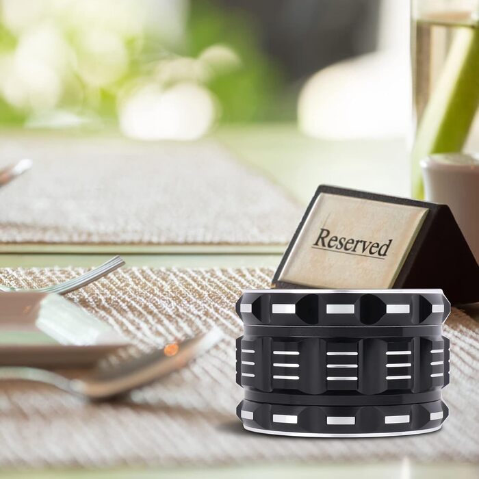 См, 4 шт. и, Premium Herb Grinder Алюмінієвий подрібнювач спецій зі скребком для пилку та щіткою для чищення Black Black 7,5 см, 7,5