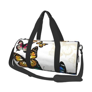 Дорожня сумка-циліндр з квітковим принтом, спортивна сумка для чоловіків та жінок, сумка-мішок, спортивна дорожня сумка