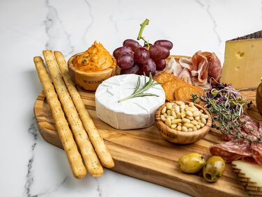 Високоякісні міні-миски для занурення з ексклюзивного оливкового дерева - соусниці - маленька середземноморська миска для оливок і