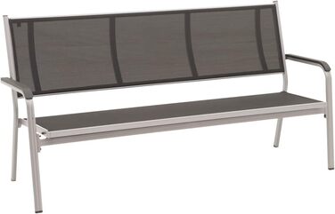 Лавка Kettler BasicPlus 3-місна, срібло/антрацит, алюміній/текстиль, 67 x 97 x 191, 0310612-0000