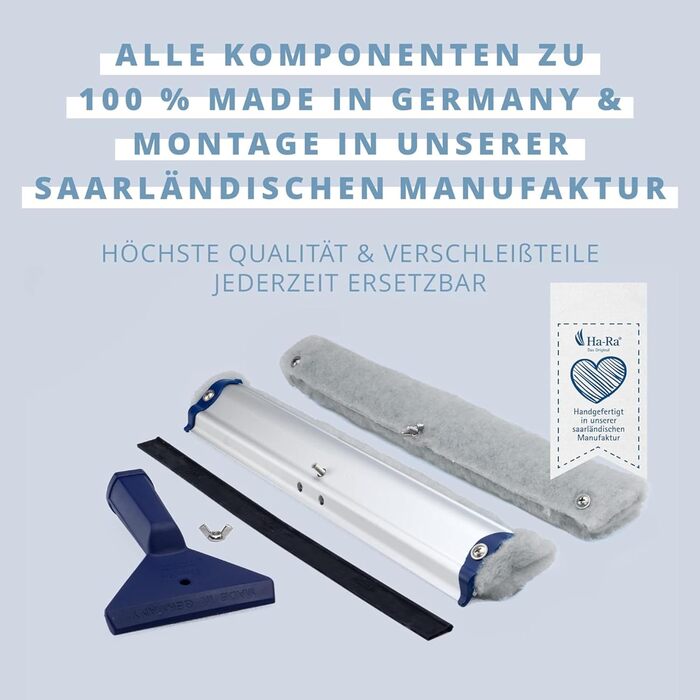 Склоочисник Ha-Ra Standard 32 см I All-In-One Squeegee & Frouger I середнього розміру I Очищає площу вікна площею 30 м за один раз за допомогою продукту Viva fibre I Quality