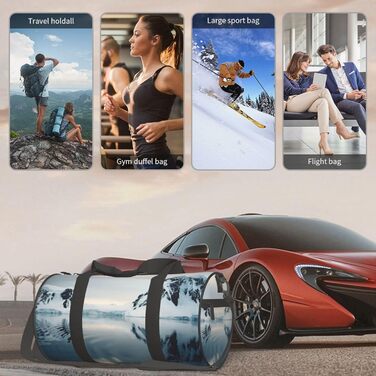 Спортивна сумка, дорожня сумка, принт Антарктичний півострів, чорна, універсальний розмір, сумка на ніч