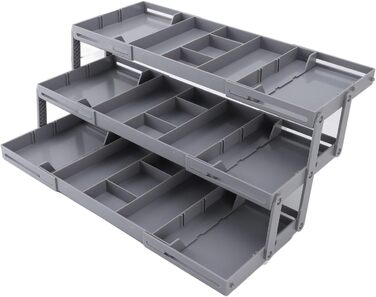 Розширюваний органайзер для столу, універсальне використання, пластиковий футляр для ювелірних виробів, вітрина, складна коробка для зберігання інструментів для макіяжу та аксесуарів для волосся, охайний житловий простір