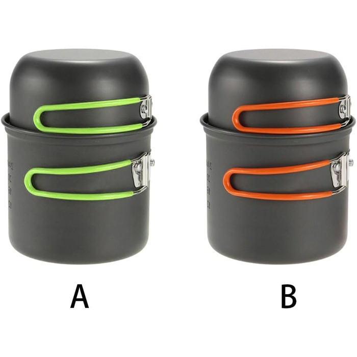 Портативний складаний горщик для кемпінгу, відкритий посуд для пікніка, портативний складаний посуд для кемперів, туристичних страв, з сумкою для зберігання