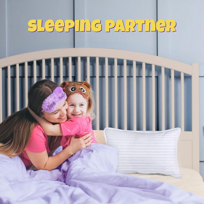 Подушка для малюків 40 х 60 см, набір з 2 дитячих подушок, дихаюча тканина полікотон, дитяча подушка для сну, подушка для малюків,