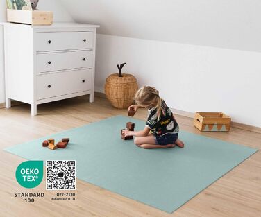 Протиковзкий килимок для повзання Килимки Oeko-Tex Грати в Mat Baby Розмір 120х120см (120х120 см (1 упаковка), слива)