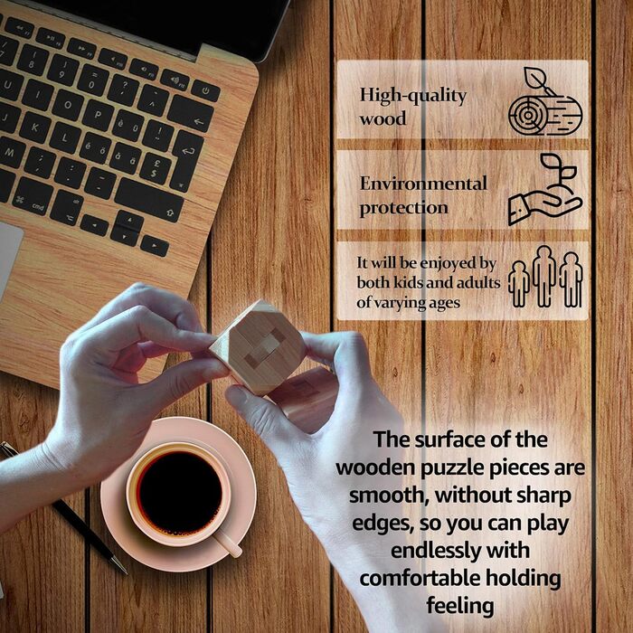 Дерев&39яна колекція з 9 предметів, дерев&39яні ігри-головоломки, дерев&39яна гра на спритність, логічні ігри, ігри на IQ, ігри на