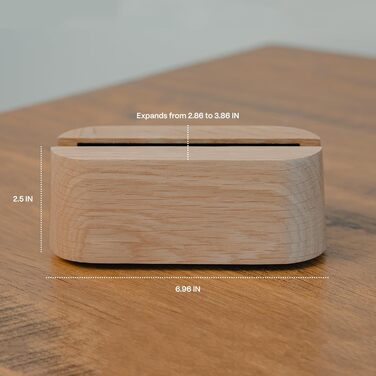 Регульована вертикальна підставка для ноутбука на стіл, деревний тримач для ноутбука, підставка для MacBook Pro, деревна док-станція для Mac Air (масив дуба) масив дуба