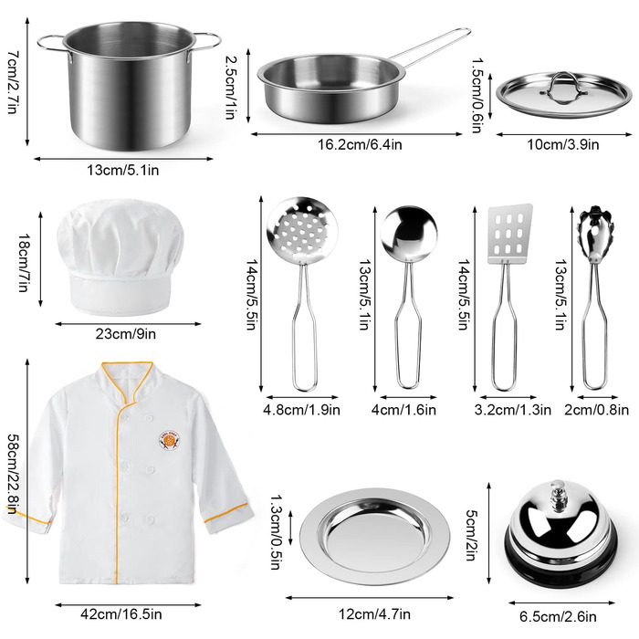 Дитяча кухня посуд аксесуари дерево, нержавіюча сталь кухонні іграшки грати кухонні каструлі сковорідки з нержавіючої сталі кухня