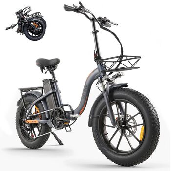 Складаний електричний велосипед Y20 Pro E-Bike з акумулятором 48 В 30 Аг, запас ходу до 120 км, 7-швидкісний чоловічий фетбайк для гірського велосипеда, пляжу та снігу