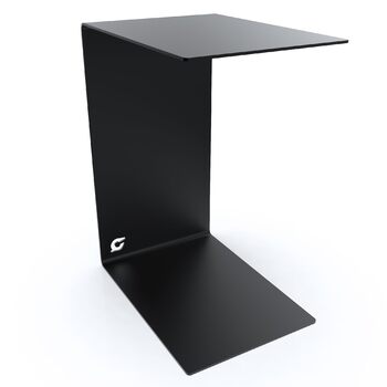 Берлінський журнальний столик Металевий Високоякісне порошкове покриття Журнальний столик Стіл для вітальні Столик для ноутбука Підставка для дивана Підходить для використання всередині та зовні приміщень Чорний C-подібний 50 см