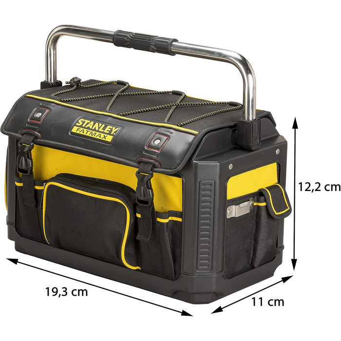 Футляр для інструментів Stanley FatMax (із захисним чохлом, 49 x 31 x 28 см, сумка з нейлону 600 ден, водонепроникний і ударостійкий, міцний футляр з багатьма внутрішніми кишенями) 1-79-213 1 Чорний / Жовтий