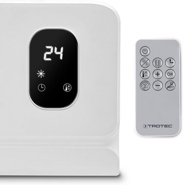 Настінний вентилятор-обігрівач TROTEC TFC-W 27 E керамічний вентилятор-обігрівач для настінного монтажу, опалення та вентиляції, IP44, керування термостатом