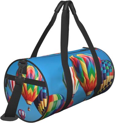 Дорожня сумка-циліндр з малюнком повітряних кульок, спортивна сумка для чоловіків та жінок, сумка-мішок, спортивна сумка