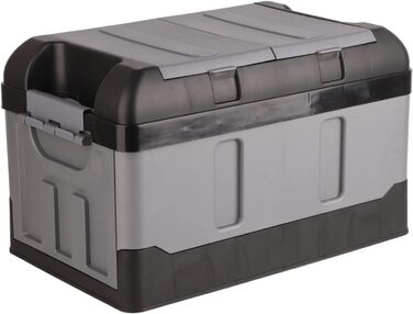 Складаний органайзер для багажника з 2 відділеннями, для дому, авто, вантажопідйомність 60 кг (матовий чорний колір)