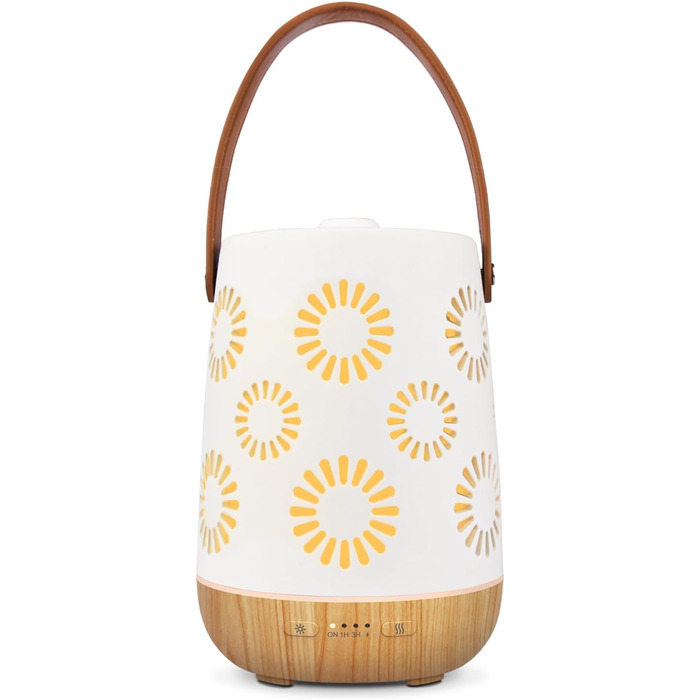 Керамічний аромадифузор SALKING, бездротовий акумуляторний дифузор для ефірних олій, портативний бездротовий ароматерапевтичний дифузор з акумулятором, ароматична лампа з автоматичним вимкненням для йоги в домашньому офісі, 180 мл