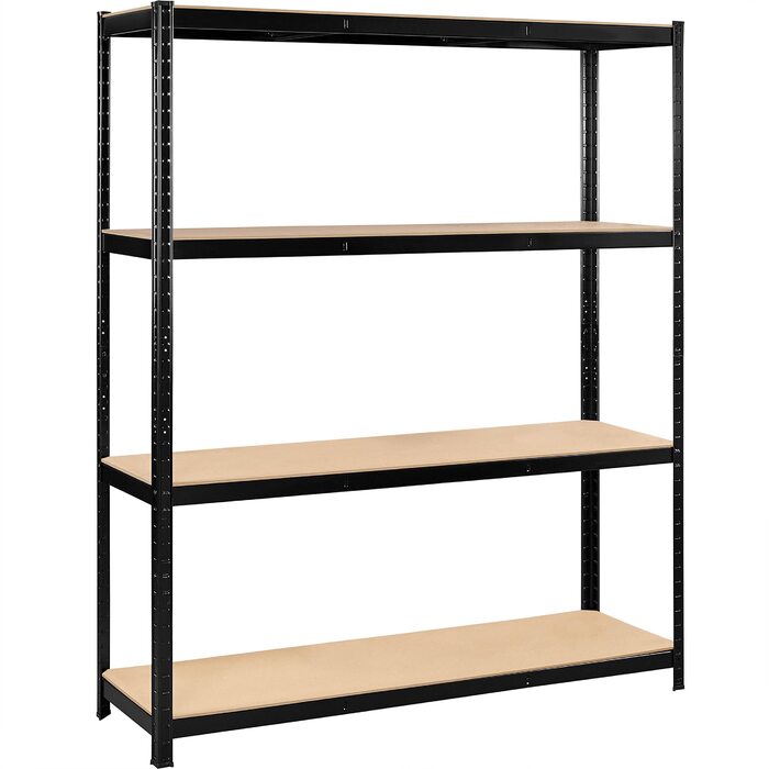 Стелаж для зберігання важких матеріалів Yaheetech, окремостоячий стелаж, гаражний стелаж, металевий стелаж, система полиць, 4 полиці, 265 кг на полицю, 180 x 150 x 45 см