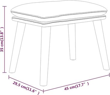 Тканинна підставка для ніг, синій, 45 x 29.5 x 35 см, 341428