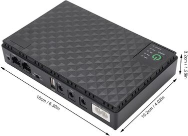 Джерело безперебійного живлення (UPS) з акумулятором 10400 мАг, USB 5В DC 5В/9В/12В, PoE 15В/24В, потужністю до 18Вт (Європейська вилка 85-265В)