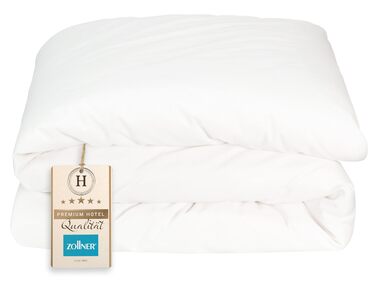 Підковдра ZOLLNER 140x200 см - біла - практична готельна застібка - бавовна - можна прати при температурі до 95C - підковдра готельної якості 140x200 см біла