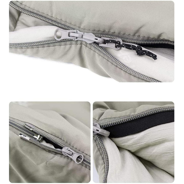 Бавовняний спальний мішок Naturehike з капюшоном, 3-сезонний спальний мішок, легкий, портативний та зрощується, наповнений високоякісною бавовною M180/M300 зеленого кольору, ланки M300