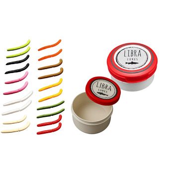 Стартовий набір Libra Lures Fatty D Worm Tournament 55 мм 20 мяких приманок для форелі 10 кольорів з ароматом криля набір гумових приманок герметичний контейнер ідеально підходить для лову форелі