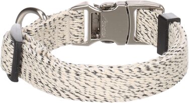 Нашийник для собаки Flamingo Lago білий/чорний XS 20-35см 15мм - Регульований, з хромованою кліпсою та кільцем для повідця Lago XS