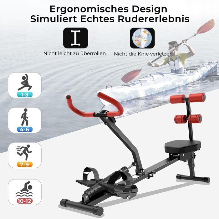 Гідравлічний фітнес-тренажер Micyox для домашнього використання з 12 рівнями опору, багатофункціональна спинка, тренажер для тренування всього тіла, чорний