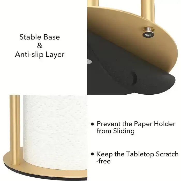 Тримач для кухонного рулону Vialex B0BHNL2WVT, золотистий