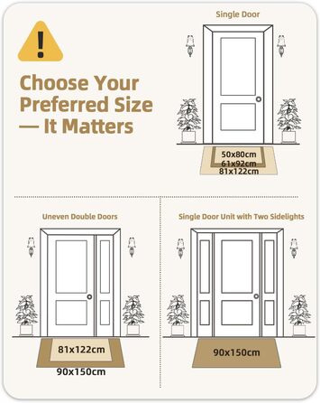 Килимок для дверей Color G для приміщень 60x90 см, нековзний килимок для вловлювання бруду, килимок для дверей, що миється, килимок для вхідної зони, передні двері, для використання всередині та зовні приміщень (жовтий) Жовтий 60 x 90 см (прямокутний)