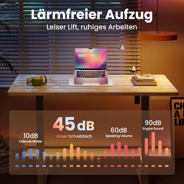 Стіл з регульованою висотою 80 x 48 см, 4 налаштування висоти з пам&39яттю, Електричний стіл для домашнього офісу та комп&39ютерної робочої станції, Стіл для роботи стоячи, Світлий горіх Світлий горіх 80 x 48 см