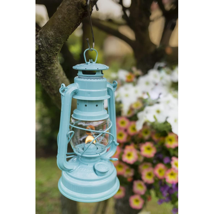 Ліхтар Feuerhand Storm Baby Special 276 - Виготовлено в Німеччині з 1893 року - Гасова лампа виготовлена зі сталі з порошковим покриттям та ударостійкого скла - Світло-зелений