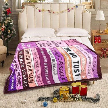 Подарунок для мами, ультрам&39яка фланелева ковдра 150200 см з друкованими благословеннями, м&39яка ковдра як подарунок на Різдво, день народження або День матері