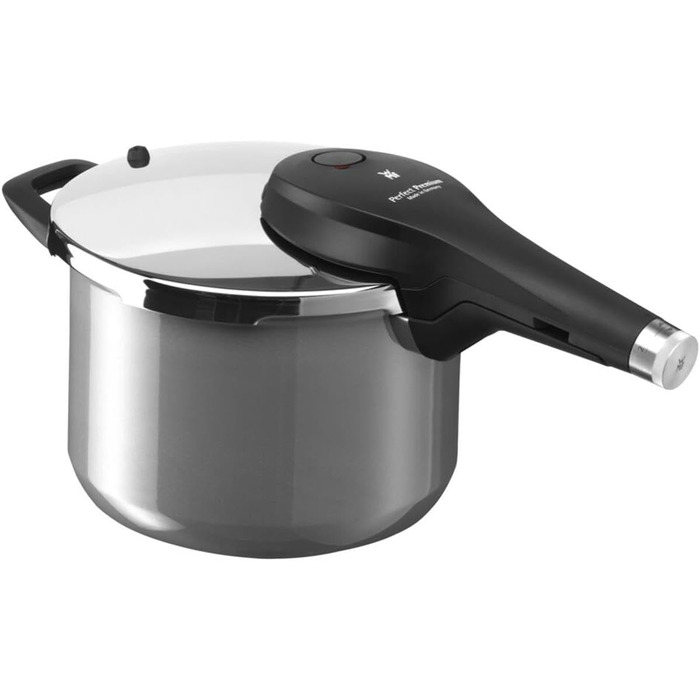Індукційна каструля під тиском, каструля під тиском 6,5 л, високотехнологічна кераміка, 2 рівні приготування, поворотна ручка все