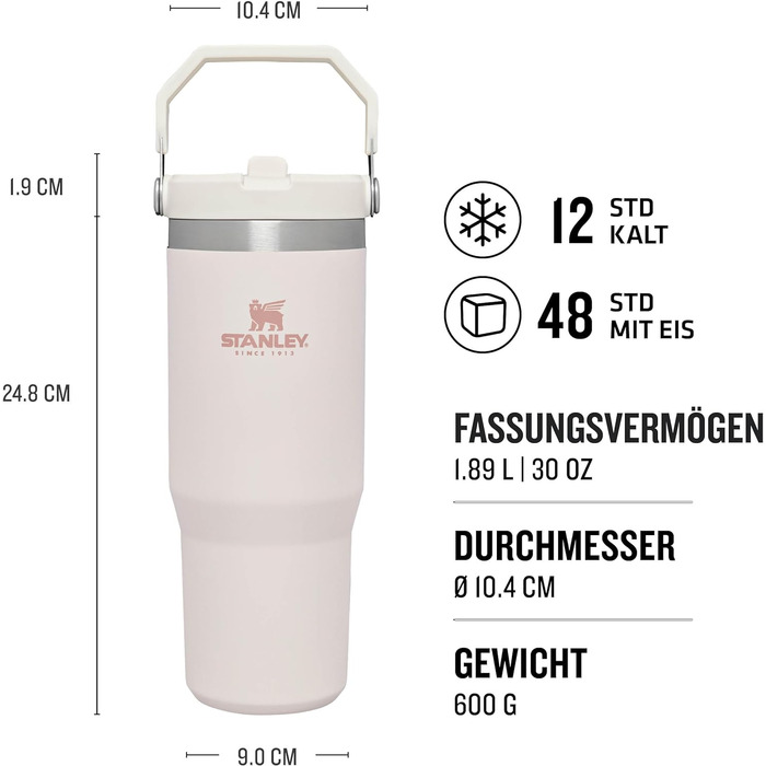 Пляшка для пиття Stanley IceFlow Flip Straw з соломинкою 0,89 л - Пляшка-термос зберігає холод 12 годин - Герметична - Спортивна п