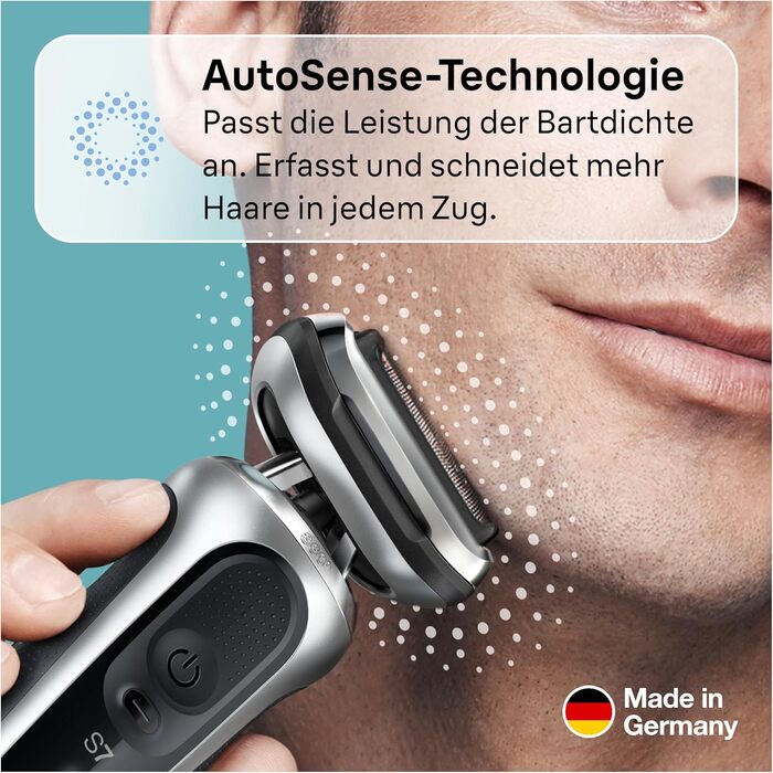 Електробритва Braun Series 7 Flex 360 з тримером EasyClick Precision, чоловіча бритва з насадкою, для вологого та сухого гоління, зроблена в Німеччині, 71-S4200cs, сріблястий колір