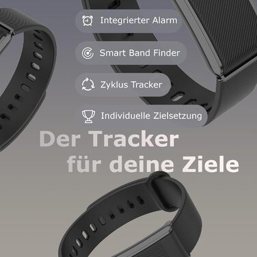 Фітнес-трекер Northpoint Smart Band, смарт-годинник, трекер активності та сну з відстеженням серцевого ритму, 21 день роботи від батареї, 100 спортивних режимів, водонепроникність IP68, без підписки для Android та iPhone