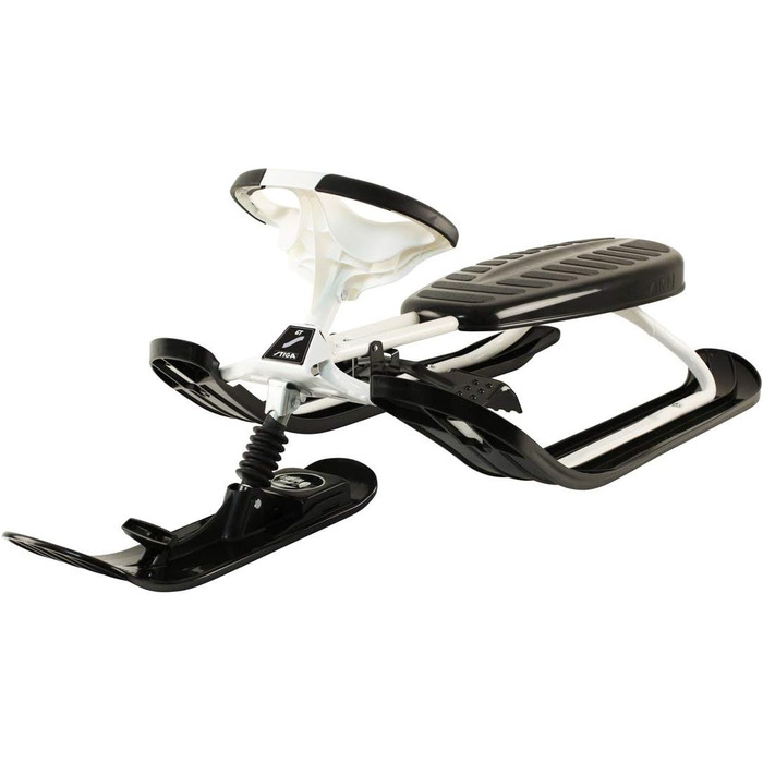 Снігохід STIGA Snowracer Curve GT, кермовий, з амортизатором, чорний