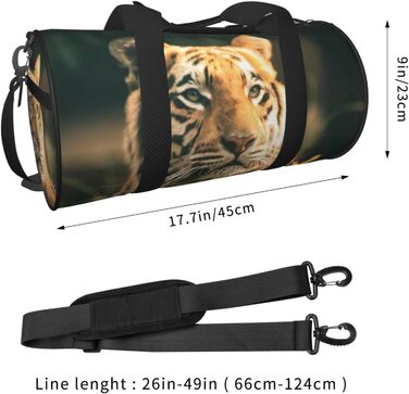 Дорожня сумка-циліндр з тигровим принтом, спортивна сумка для чоловіків та жінок, сумка-мішок, спортивна дорожня сумка