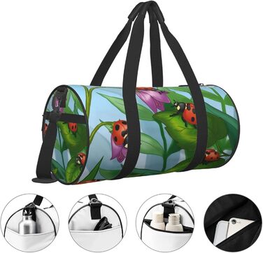 Дорожня сумка-циліндр з сонечками, спортивна сумка для чоловіків та жінок, сумка-мішок, спортивна сумка