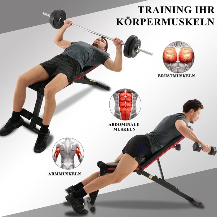 Складана регульована багатофункціональна похила лава для силових тренувань ISE, тренажер для м&39язів живота з 7-позиційною регульованою спинкою для тренування всього тіла, домашній тренажер для живота, лава для сидячих пресів 5902