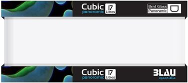 Акваріум Blau Aquaristic Cubic Nano неглибокий 17 літрів 45x24x16 см, скло, тераріум для безхребетних, креветок